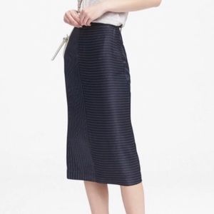 Banana Republic Satin Pinstripe Pencil Skirt NWT